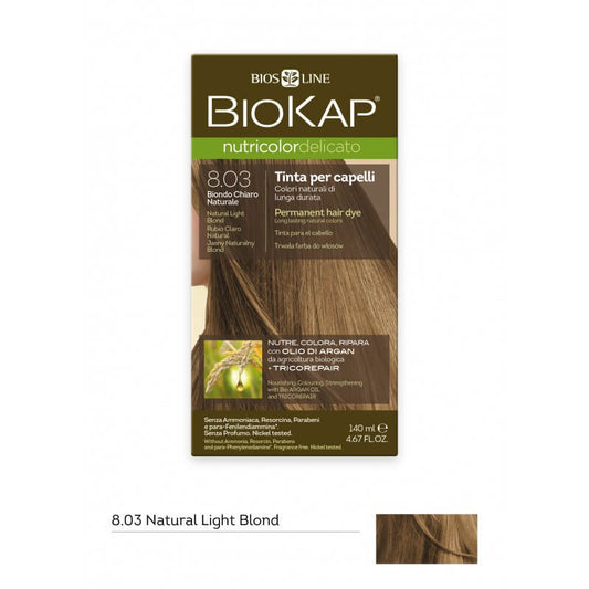 Biokap Nutricolor delicato 8,03 biondo chiaro naturale